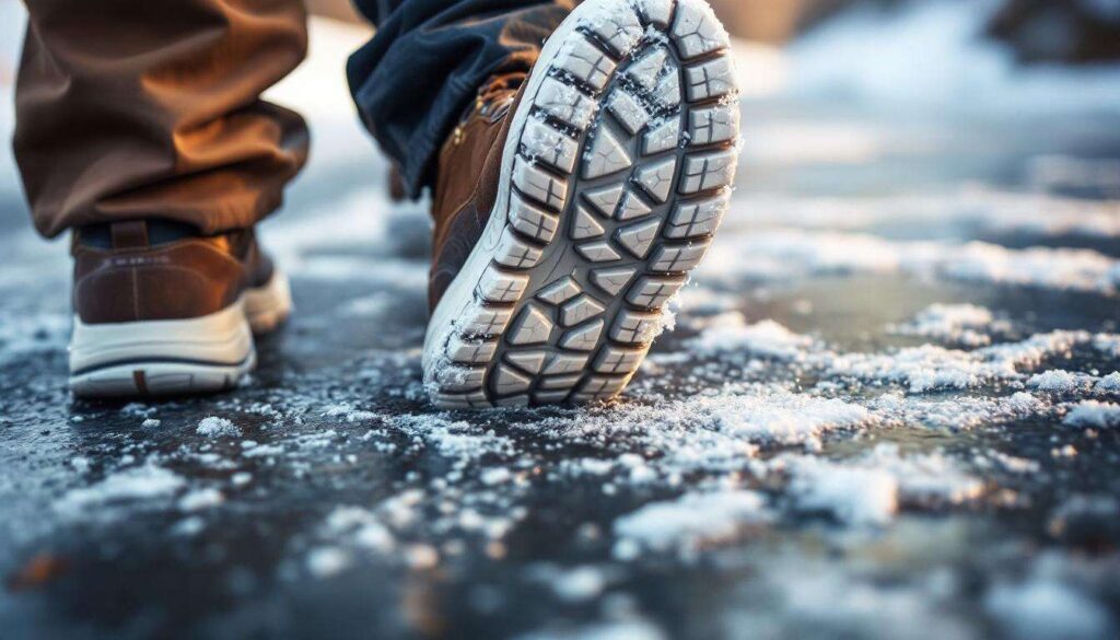 Deze schoenen glijden nooit uit op ijzel: dit moet je onder de zool plakken